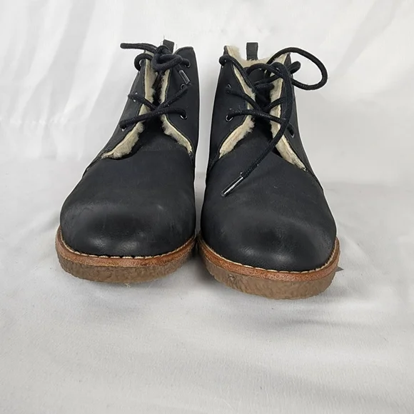 NEW Rebecca Minkoff Persys Shearling Lace-Up Boot Women's 6 Petrol Green Black - Picture 7 of 12